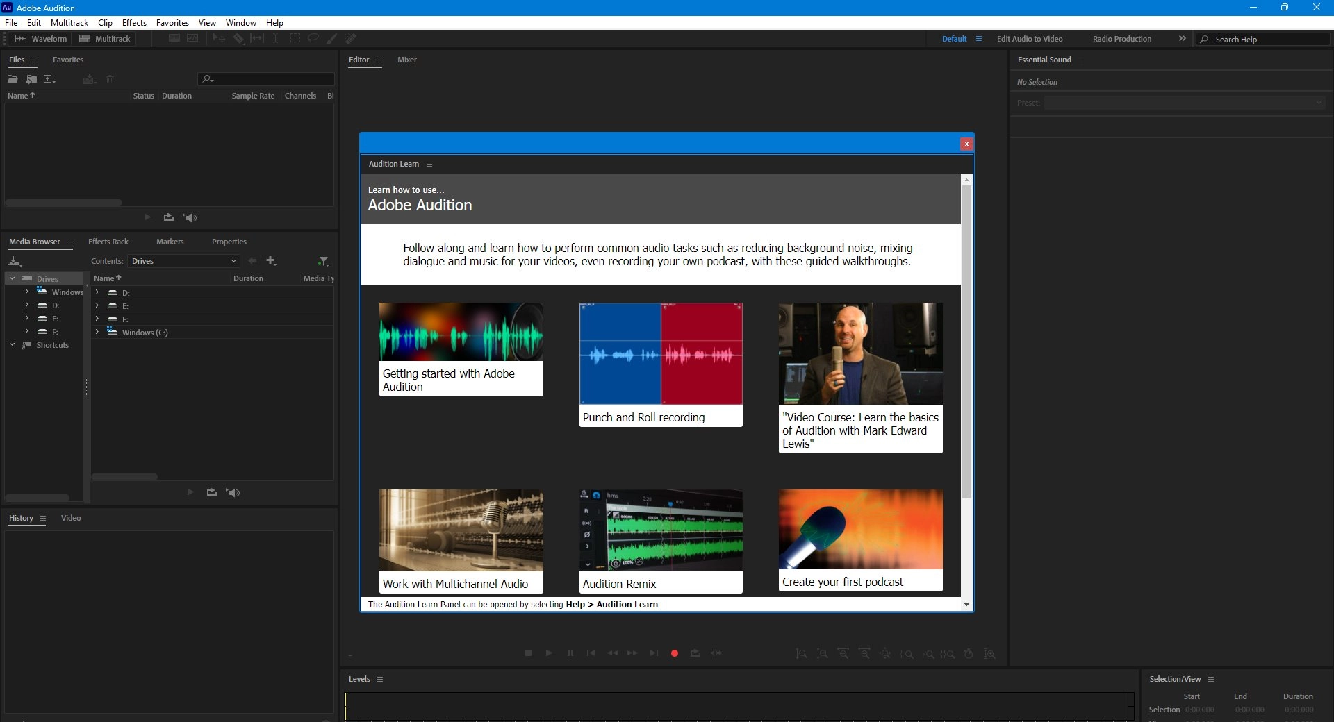 Screenshot Adobe Audition 1