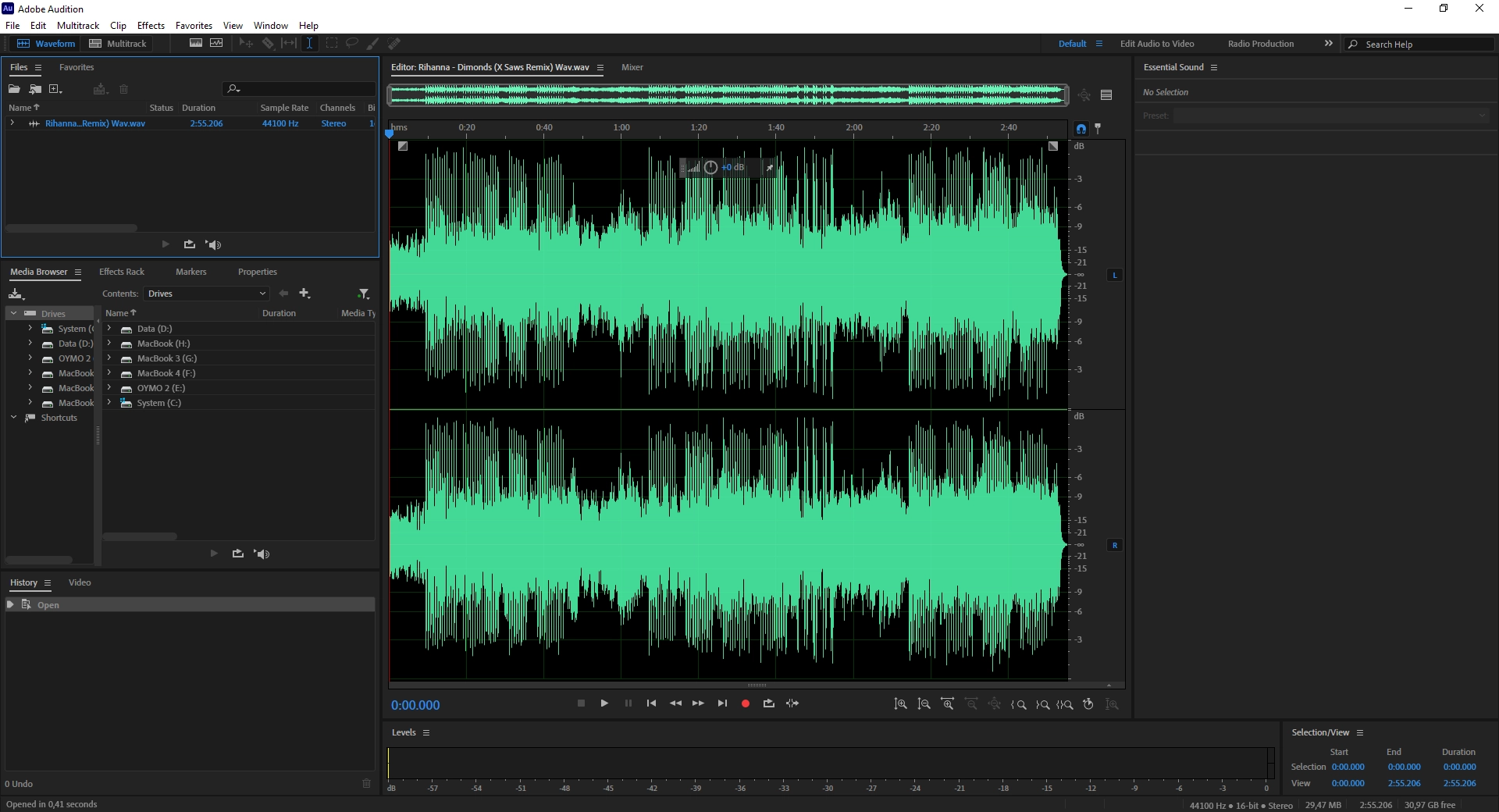 Screenshot Adobe Audition 2