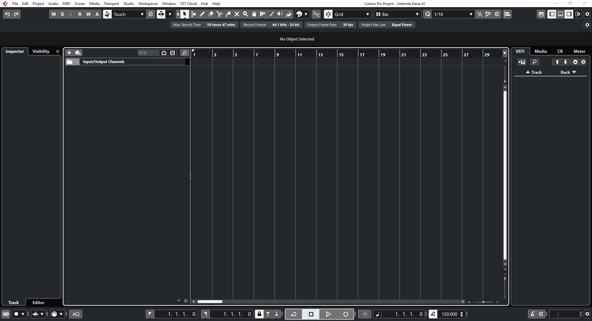 Screenshot Cubase 1